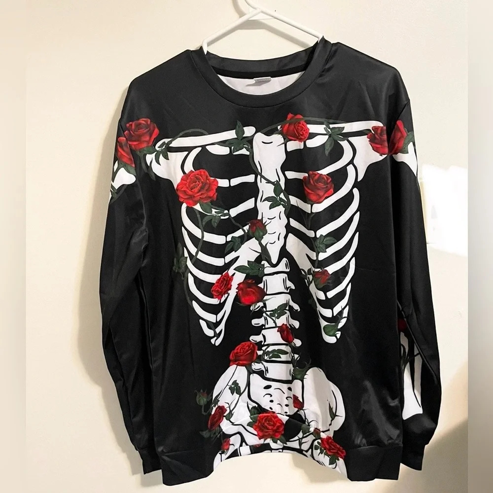 Sz M uideazone Men Women Halloween Cospaly Costume Human Skeleton Skull - Picture 2 of 3